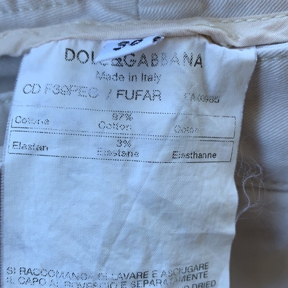 Dolce & Gabbana Low Rise Khaki Metal Plated Skinny Pants sz 36 - Picture 6 of 6